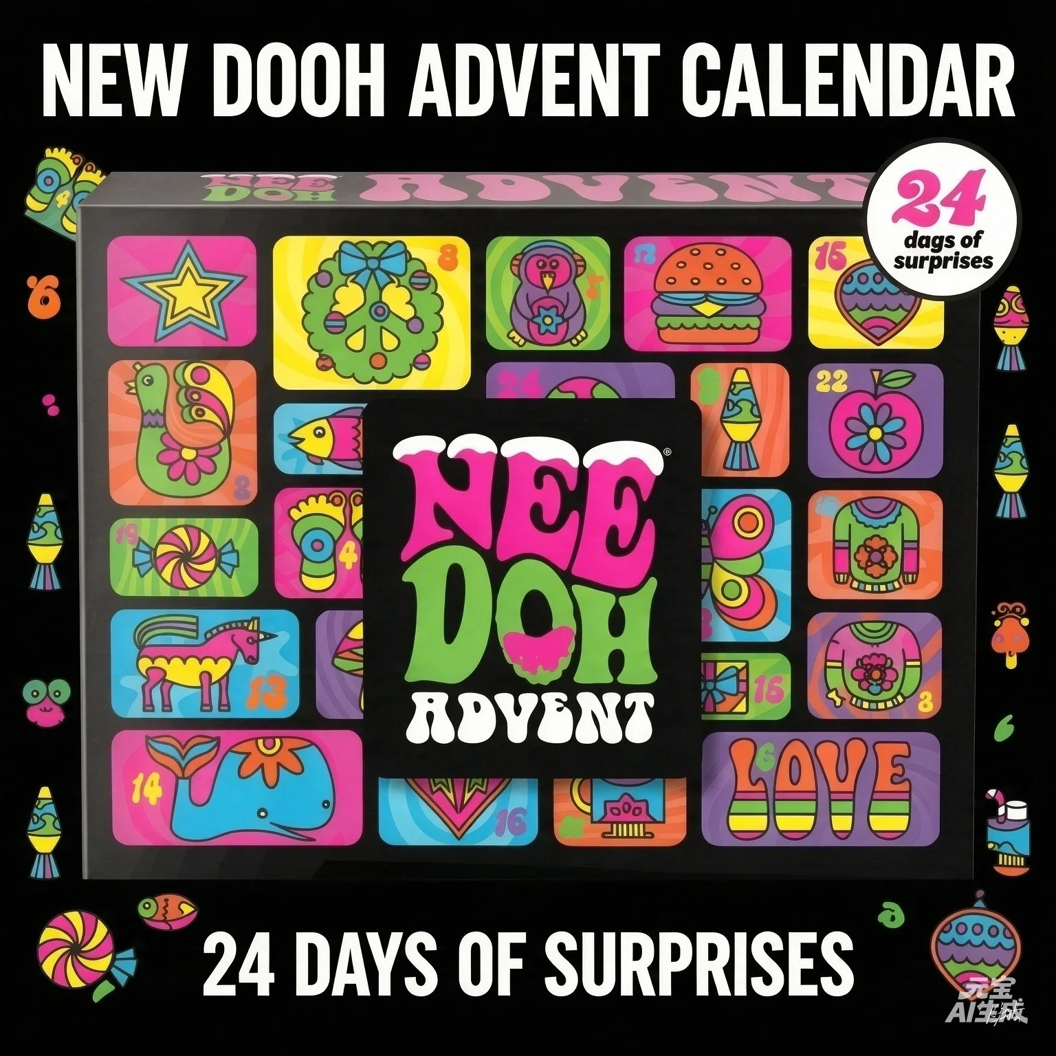 Advent Calendar Gift - Christmas Advent Calendar Blind Box Needoh