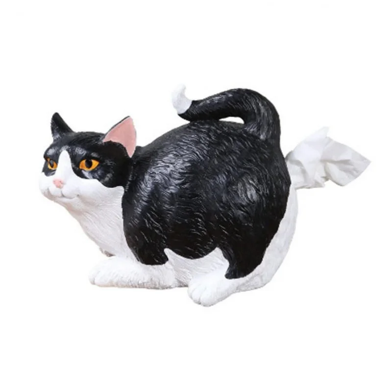 Simulation Cat M Tissue Holder Affordable Luxury Style Desktop Decoration