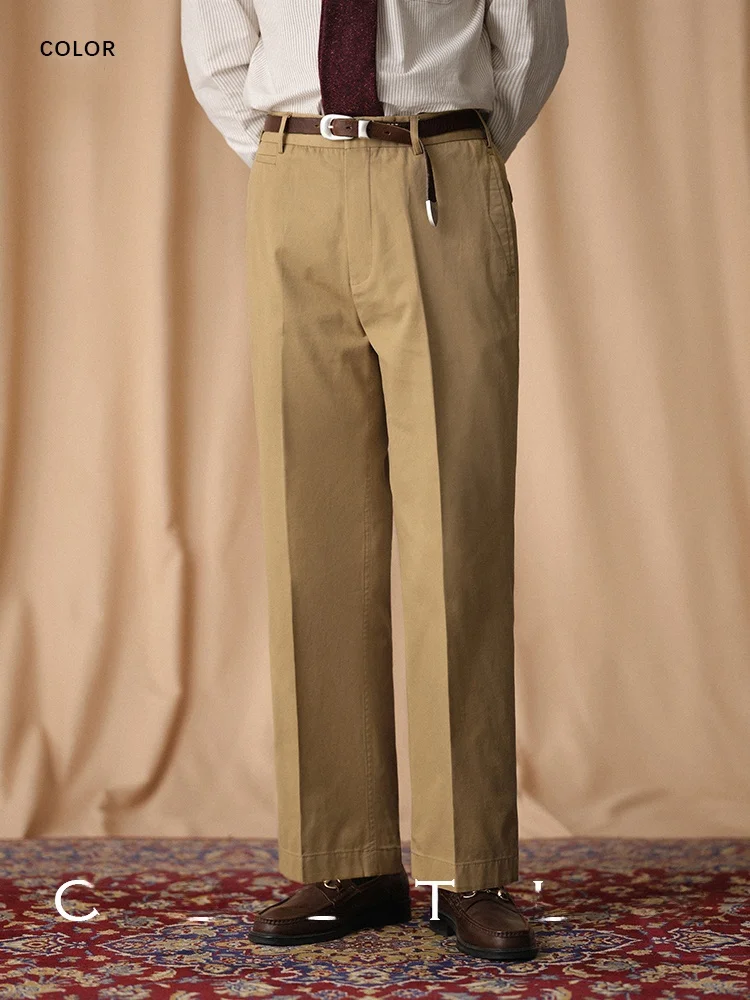 

Мужские повседневные брюки-чинос Cultum Ivy League из легкого хлопка, прямого кроя, однотонные, для весеннего делового стиля