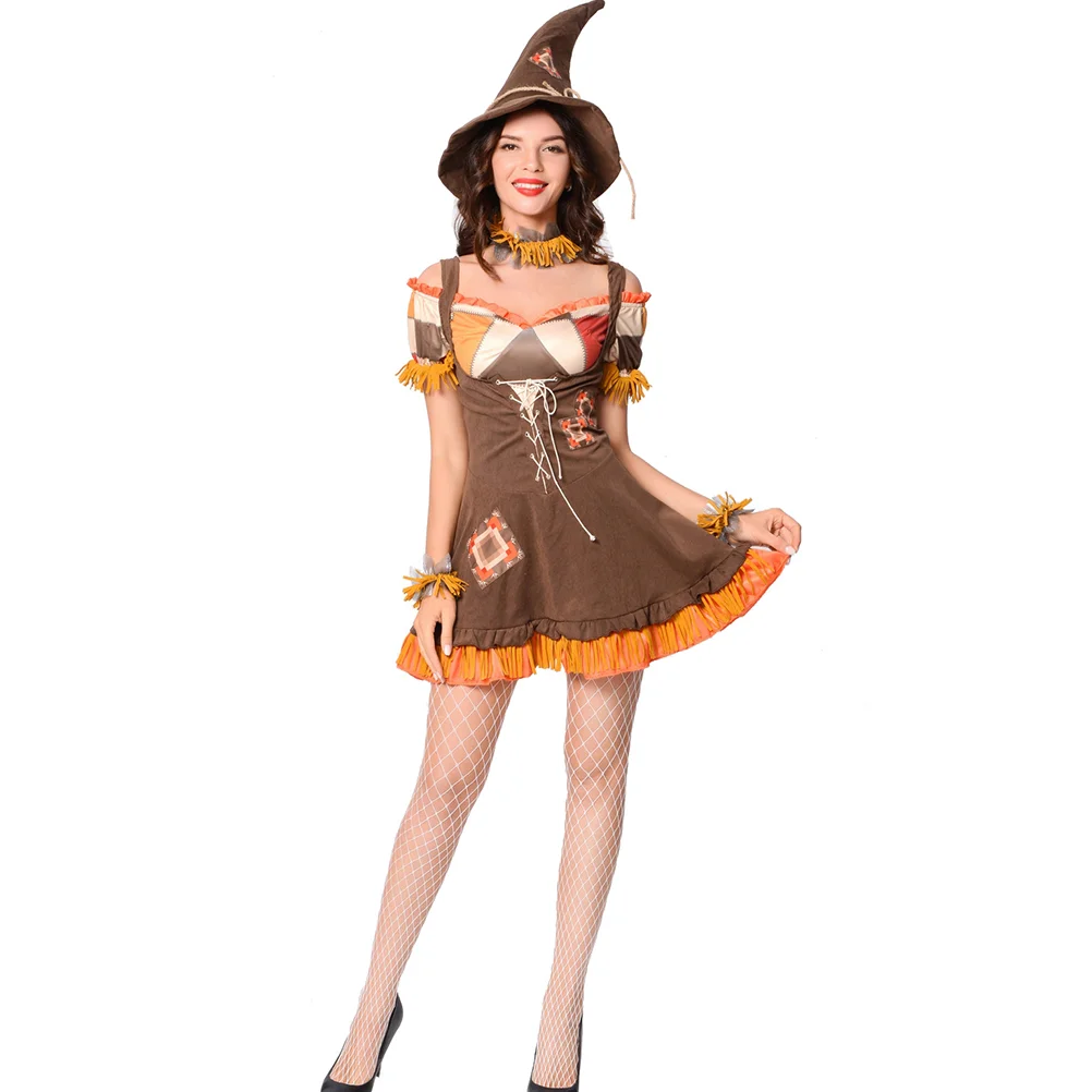 Abbigliamento Cosplay Spaventapasseri Abito con costume Decorazioni di Halloween Poliestere Party Prop