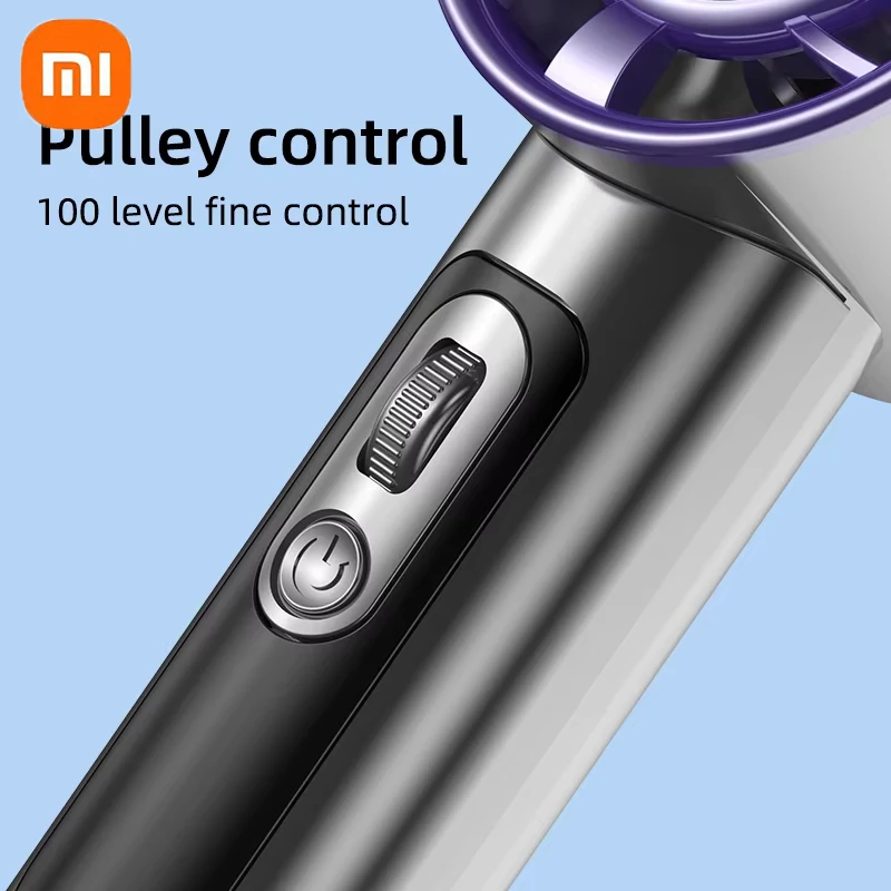 مروحة توربو صغيرة محمولة من Xiaomi F08 مع شاشة LED وتعديل سرعة الرياح 100 مروحة شحن USB عالية السرعة تدوم طويلاً