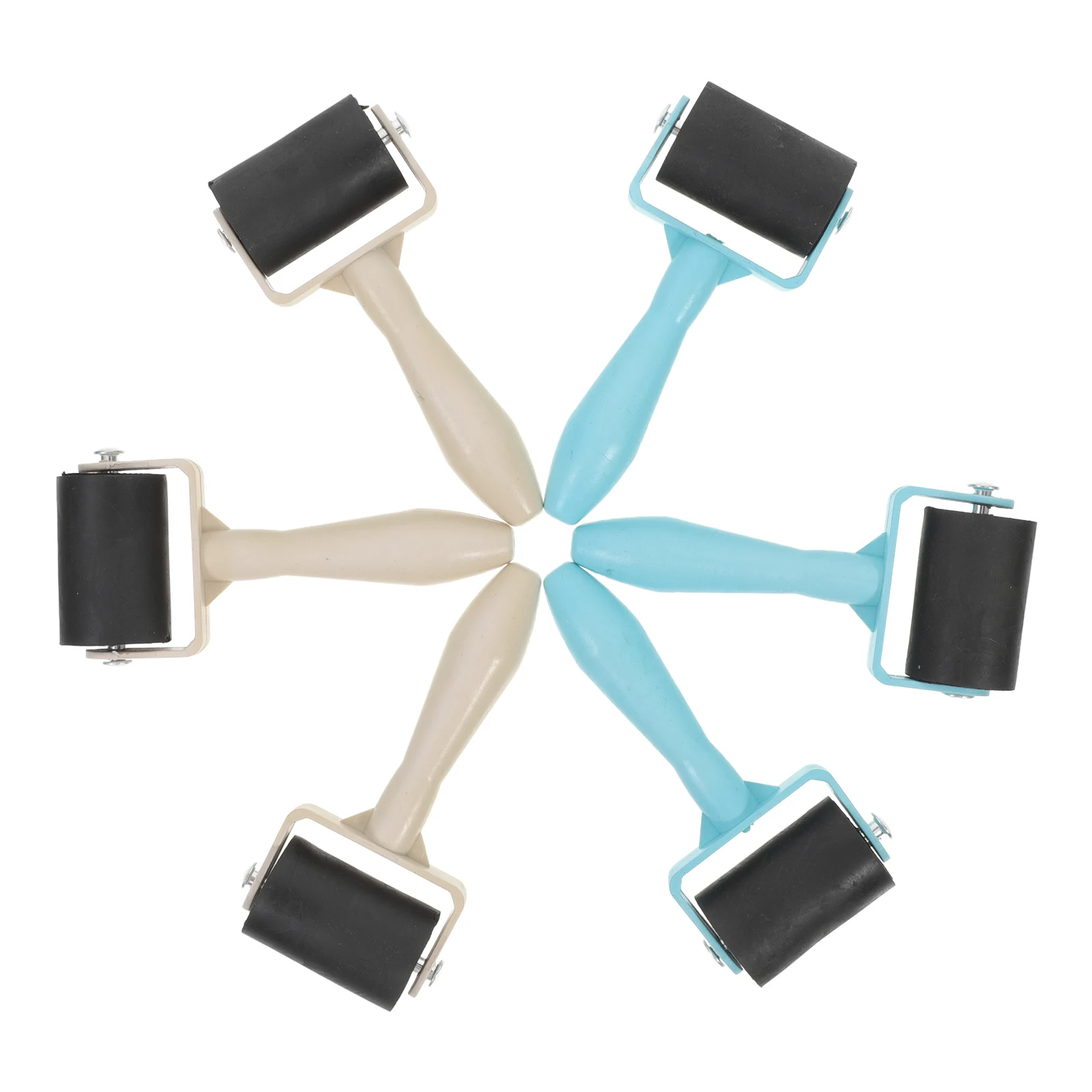 Juego de rodillos de herramientas de impresión artística, 6 uds., para pintura, estampado, proyectos artesanales en relieve, rodillo de aplicación