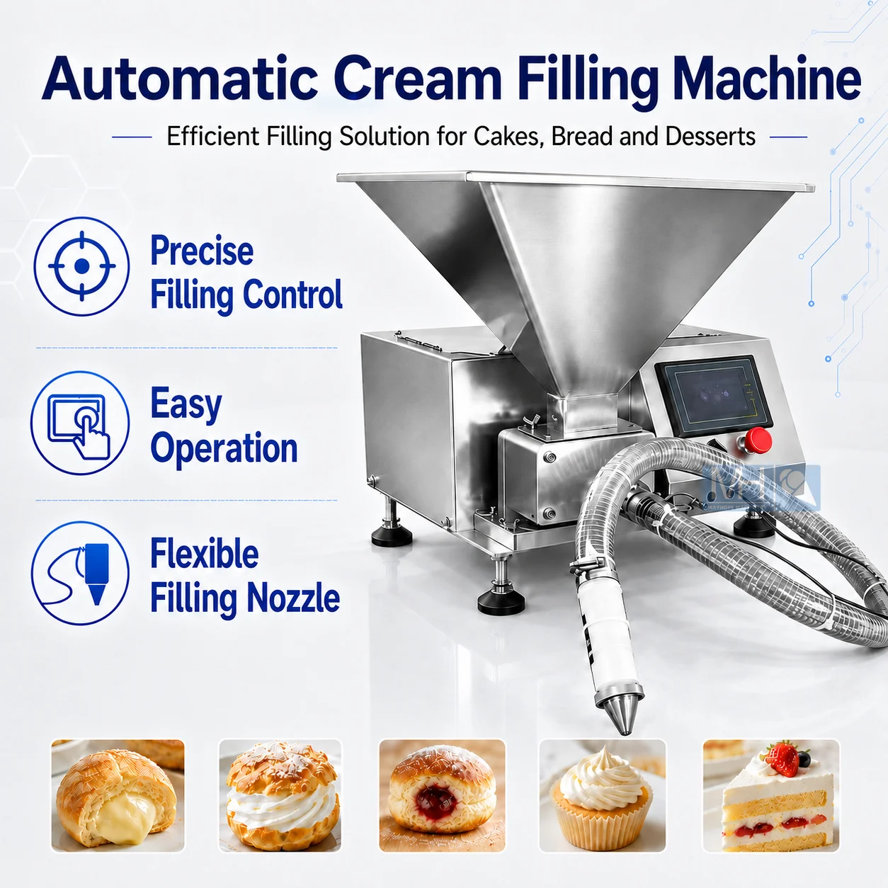 Cake Bread Cream Machine Automatic Sugar Machine Birthday Cream Applier Bread Butter Baking Equipment