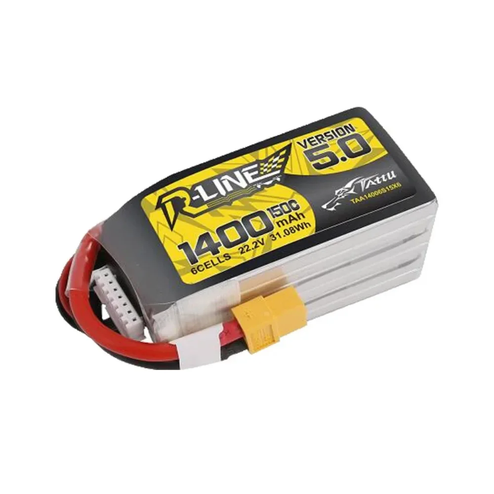 TATTU R-LINE 5.0 22.2V 1200mAh/1400mAh/1550mAh 150C LiPo Battery For RC Helicopter Quadcopter FPV Racing Drone Parts 6s Battery