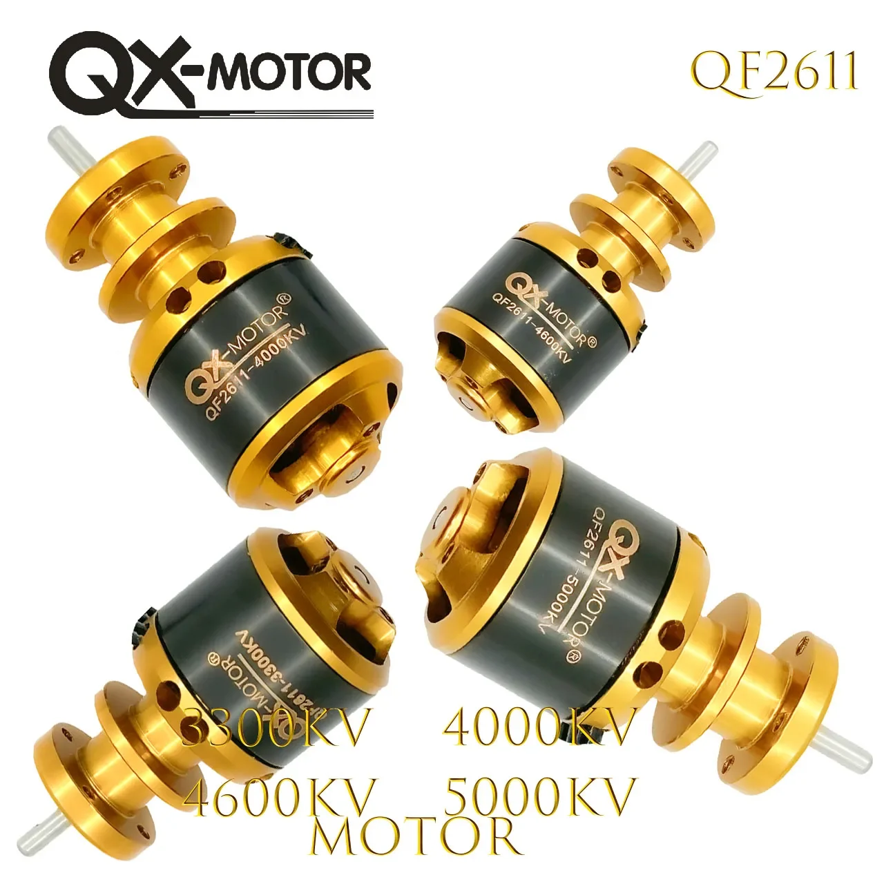 QX-MOTOR 50mm EDF 12 Blades  QF2611 3300/4000/4600/5000KV All Copper Wire Brushless Motor for DIY RC Airplanes Model Parts