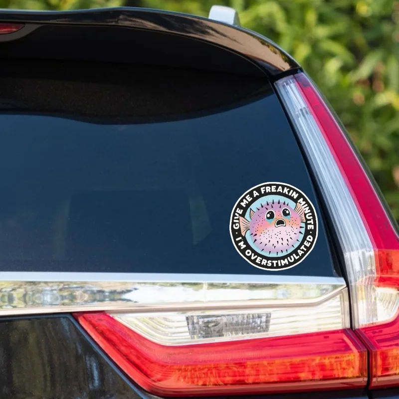 3pcs "Freakin' Minute" Blowfish Stickers - Waterproof Vinyl Decals for Laptop/Car/Water Bottle