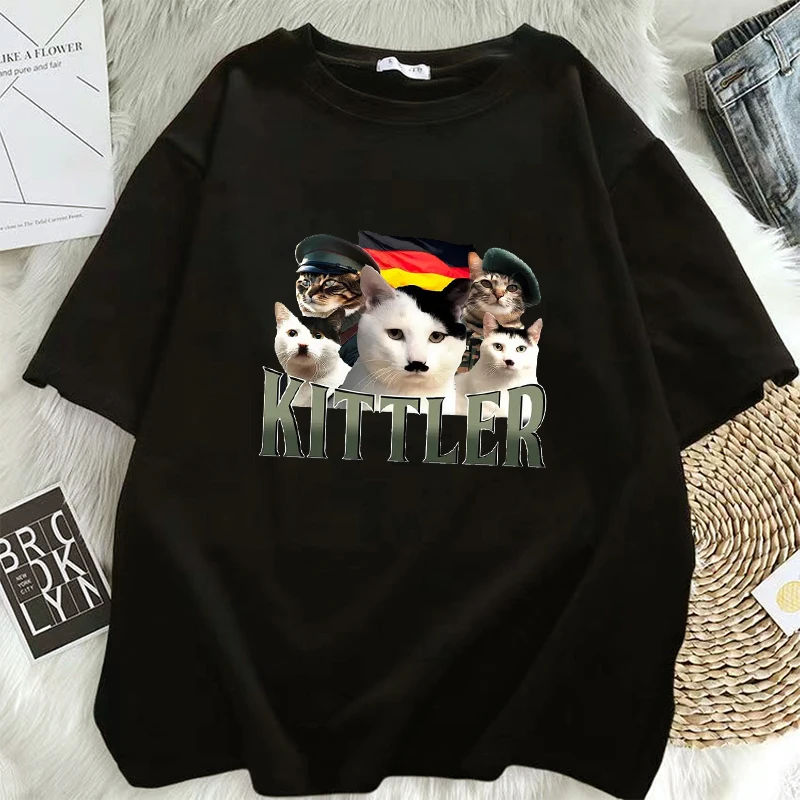 

Fuuny Kittler Hilarious Cat Meme T Shirts Men Women Cute Fashion O-Neck T-shirts Oversized Breathable T Shirt Streetwear