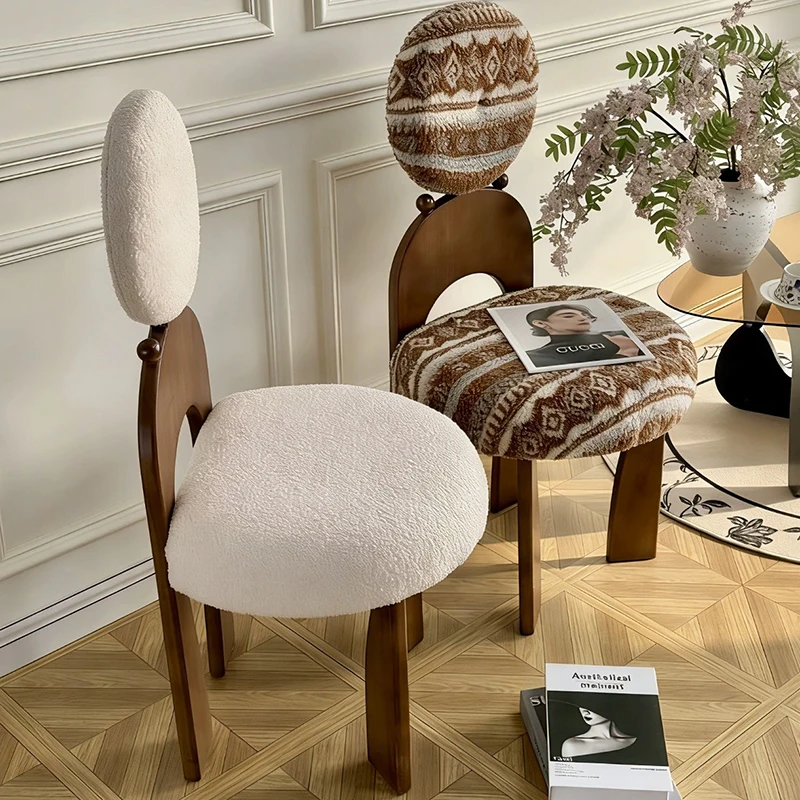 Set Of 2 Nordic Trendy Style Dining Chairs Ergonomic Comfortable Room Chairs Silla Plegable Portátil Dining Room Furniture