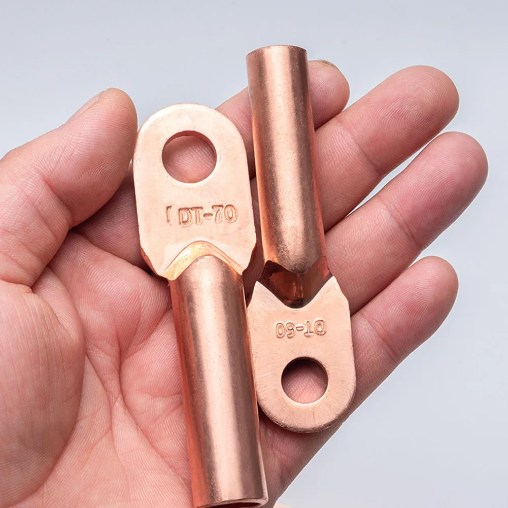 Copper Wire Terminal Connectors Set of 10 Designed for Optimal Conductivity and Resistance in Auto Environments