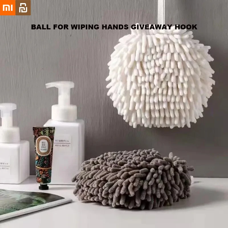 Youpin Xiaomi Ball per pulire le mani asciugamano per pulire le mani cucina e toilette adorabile straccio appeso asciugamano gancio regalo asciugatura rapida casa