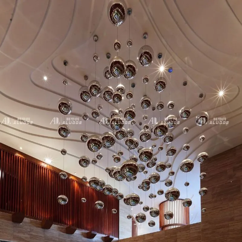 

Custom-made hanging ornaments in the lobby of Aloud Hotel, sand table glass ball device in the sales department, art restaurant