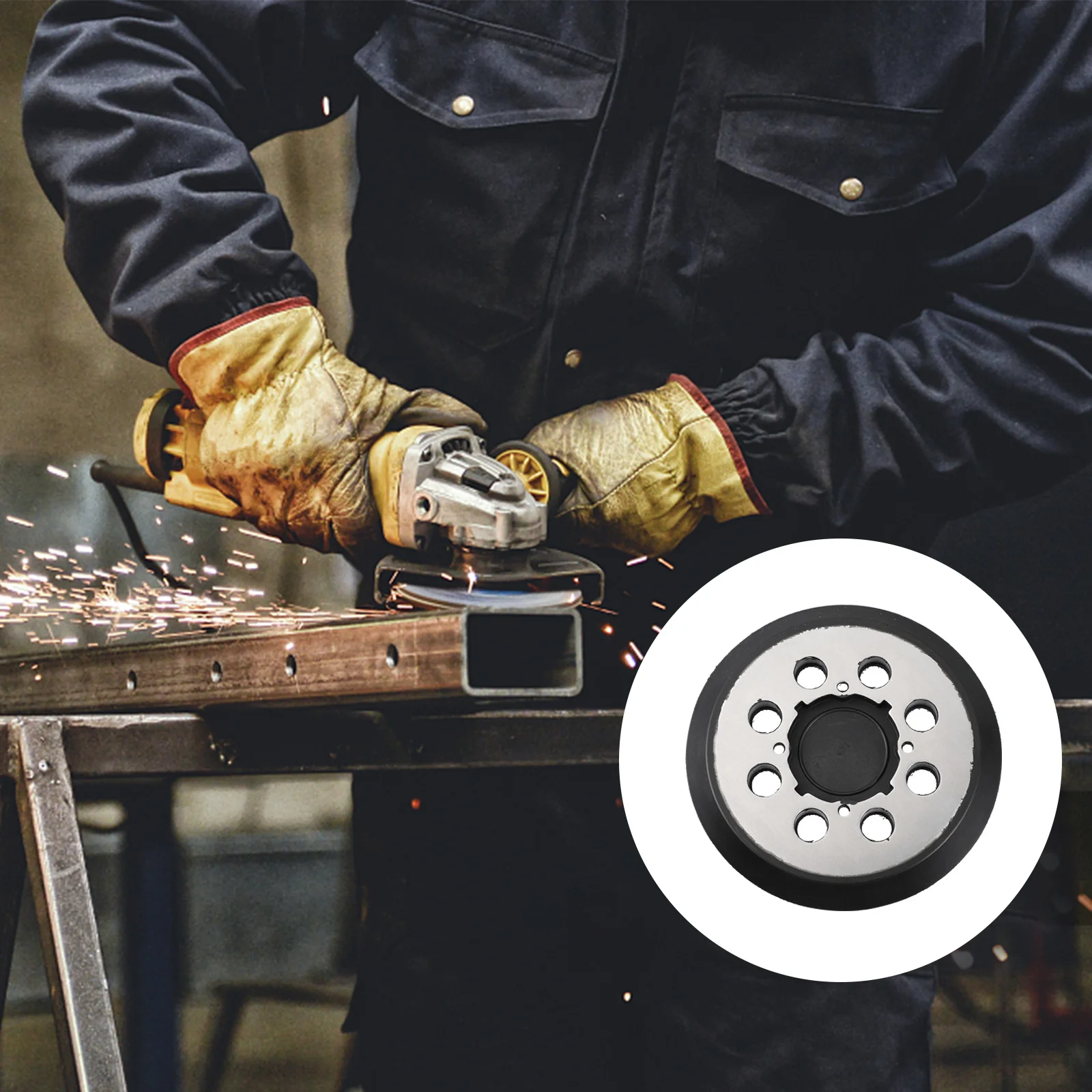 

Grinding Disc Polishing Pad Sanding Plate Backing Plate Dust Collection Holes Compatible Carabiner Aluminum Sander Hook