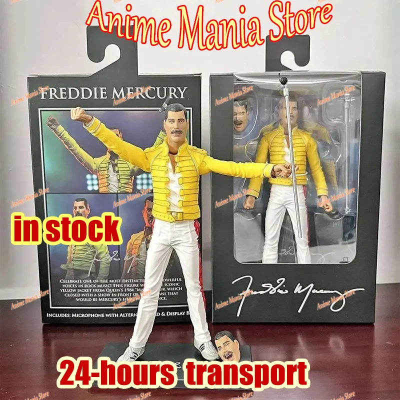 

Mercury Queen Freddie Action Figure Live At Wembley Stadium Figurnies PVC Statue Model Collection Desk Decoration Toys Gifts