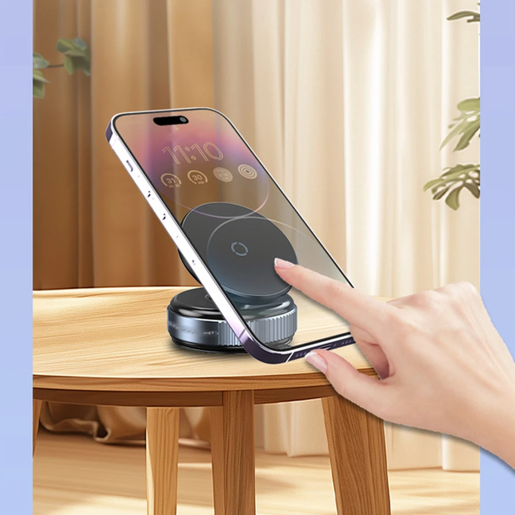 Car Mobile Phone Holder Strong Vacuum Suction Cup Support Rotating Base For Iphone12-16 Smartphone for Office Home Travel
