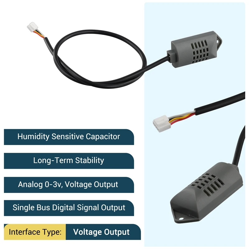 Temperature Humidity Probe Sensor Module 0-3V Module Replacement For AM1001 2001 With Case Wires With 2.54Mm Terminals