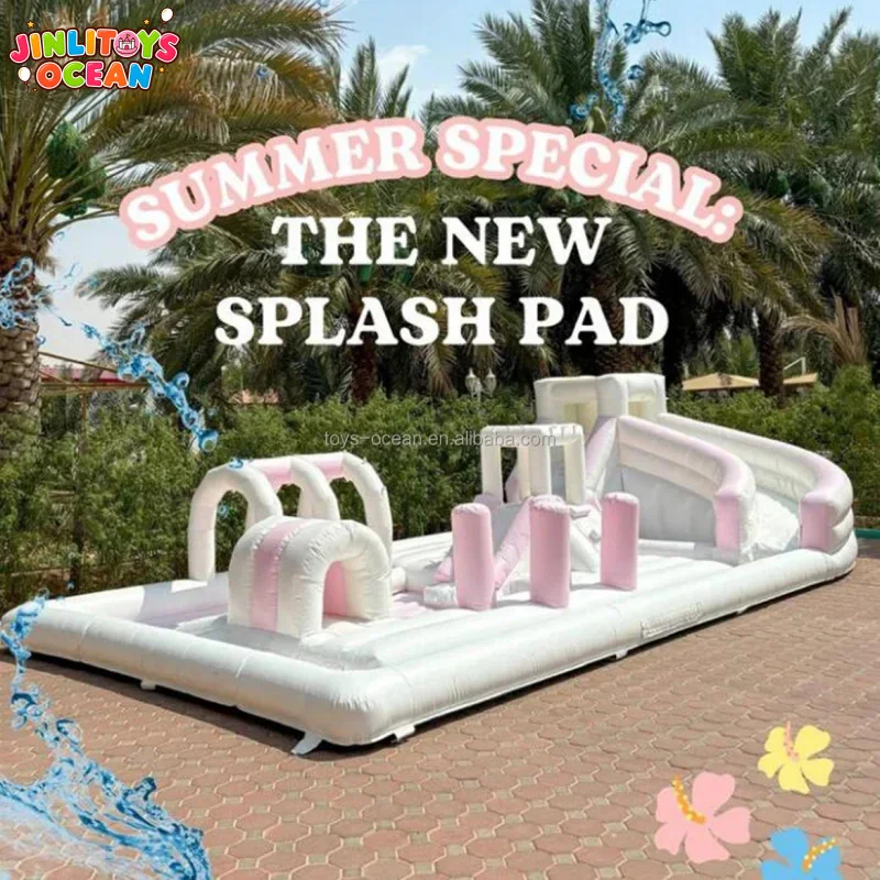 Pastel Macaron Inflatable Playground with Ball Pit & Obstacle Course | Soft Play Zone for Toddler Indoor Kids Party
