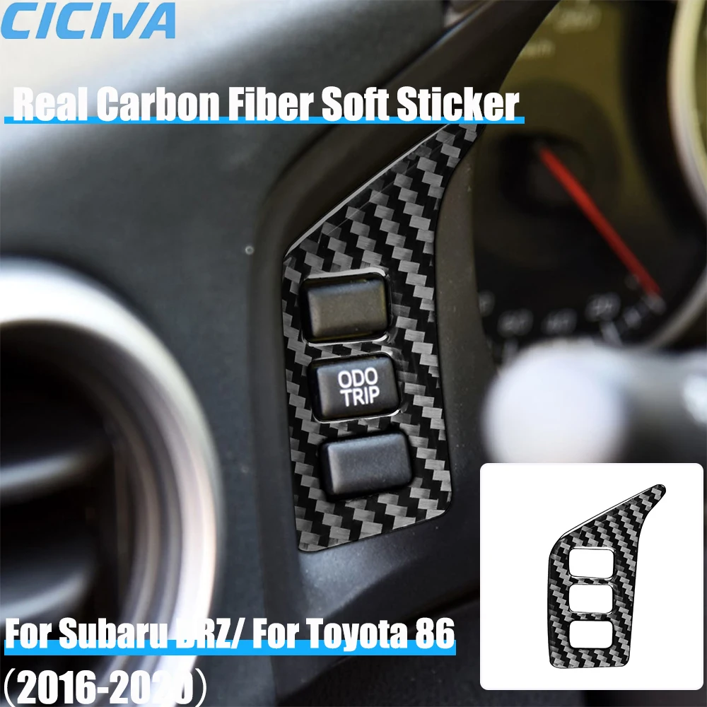 

Real Carbon Fiber Car Accessories Speedometer Trim Cover Soft Sticker For Subaru BRZ Toyota 86 GT86 2016 2017 2018 2019 2020