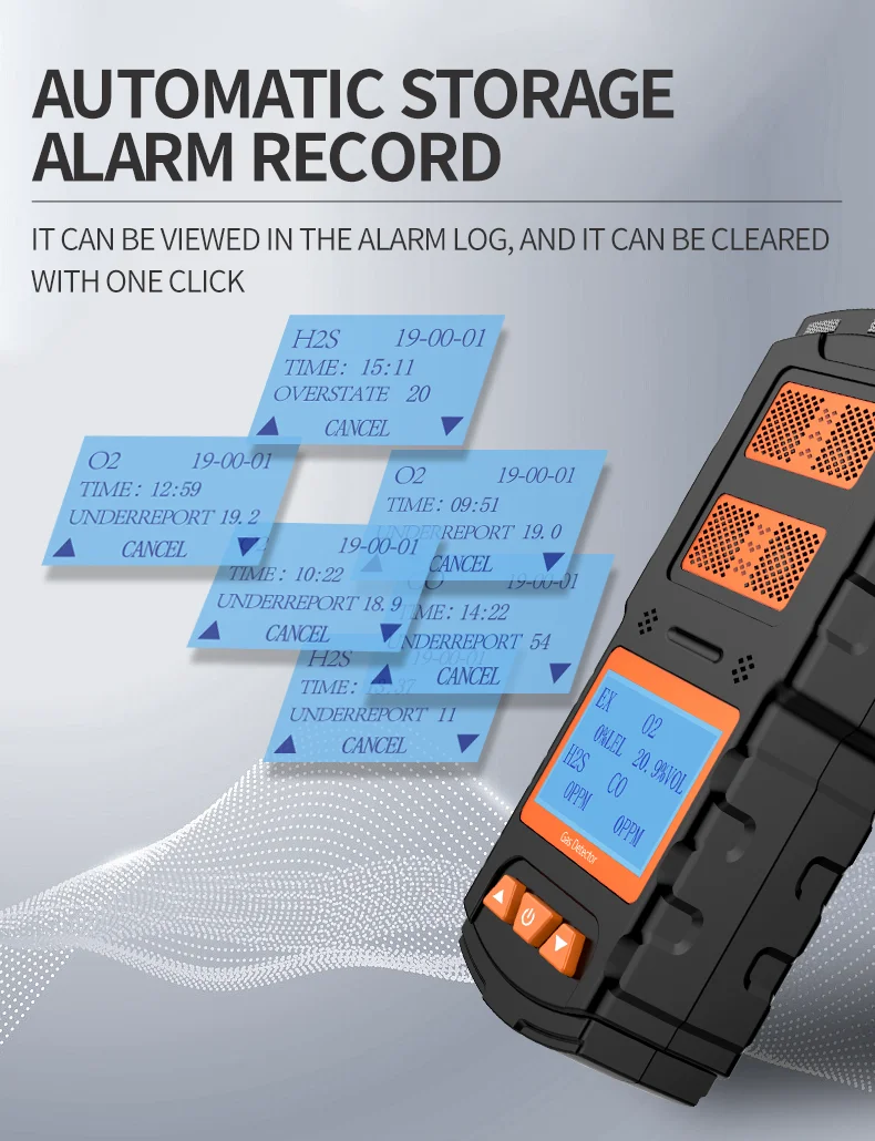 Aikesi 4 combinação de detector de gás multigas 4 alerta de gás micro clipe multi detector medidor leituras