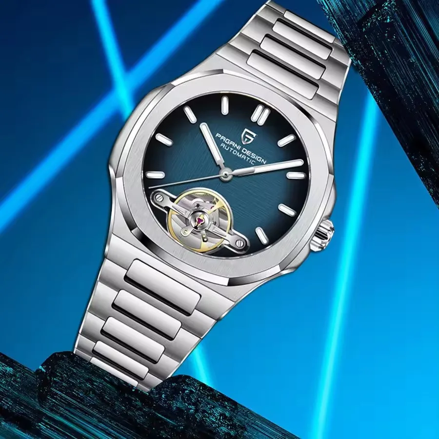 

PAGANI DESIGN New Mechanical Tourbillon Automatic Men watch Japan Movt Double Texture Luxury Watch Sapphire 316L All Steel Clock