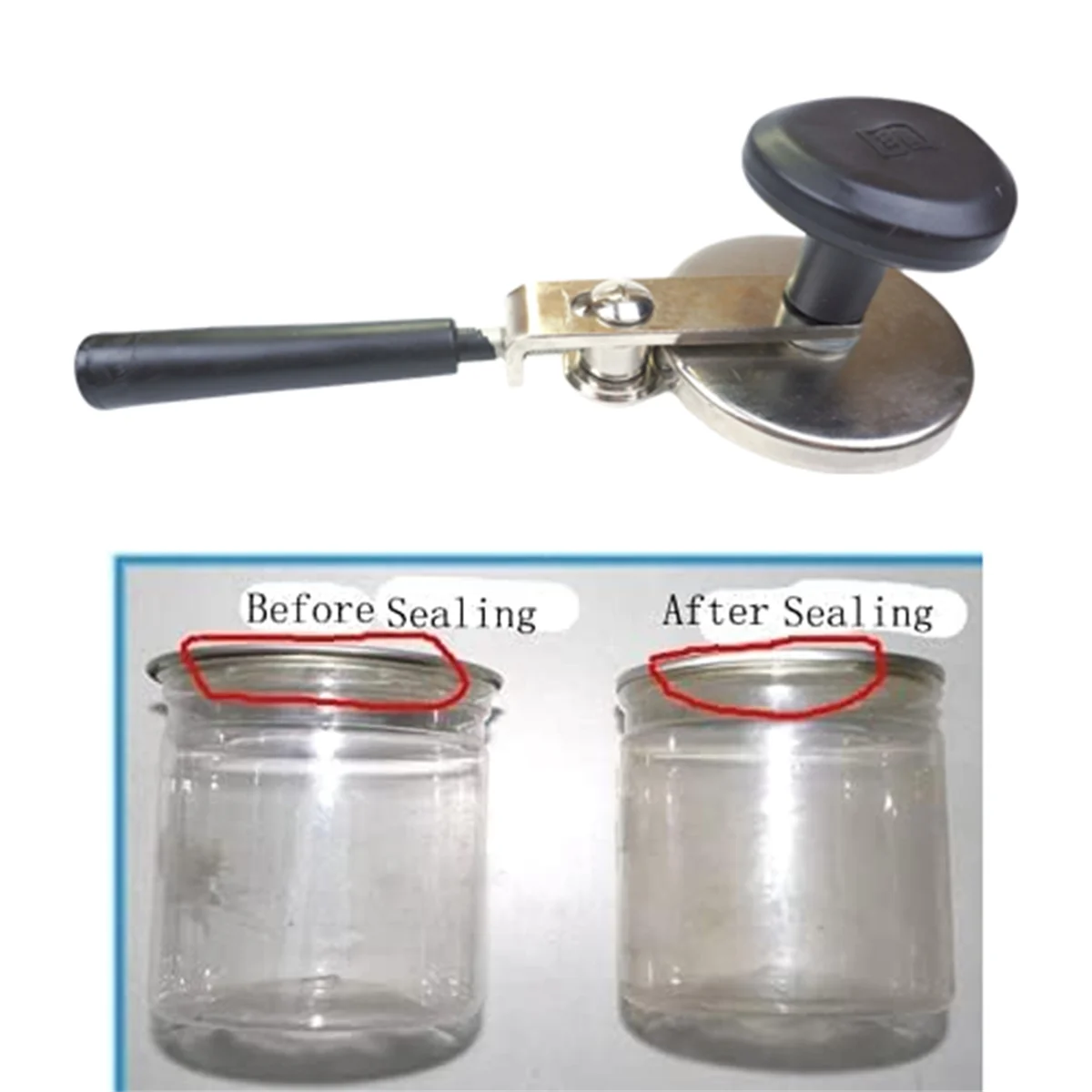 ABXHH Portable Manual Can Sealing Machine Aluminum Bottle Sealing Machine Manual Can Sealer for Home and Commercial Use 83MM