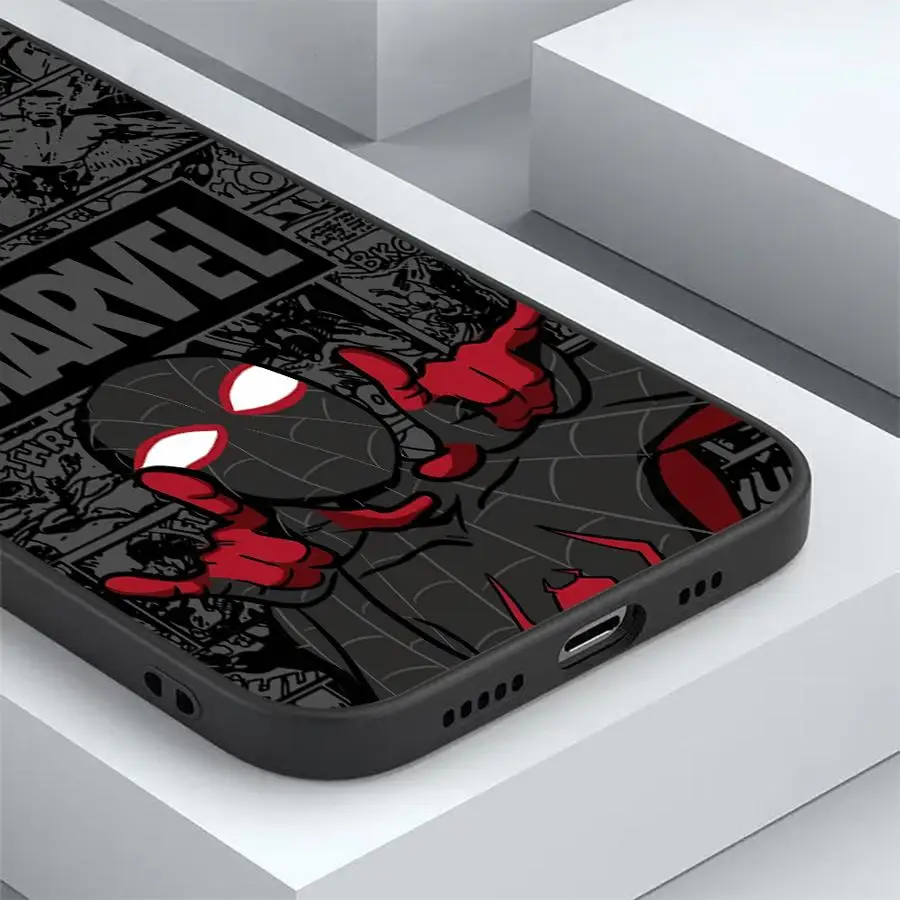 Чехол для телефона Marvel Cute Spidermans Kitty для Apple iPhone 7 8 Plus 13 Mini 12 XS Max 15 ProMax 11 Pro SE XR 16 14 Pro Cover