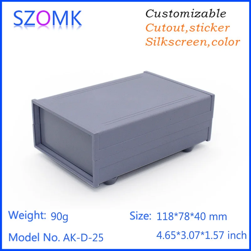 1Piece 118*78*40mm abs plastic enclosure housing for desktop electrical enclosure equipment boxes szomk hot sales plastic case