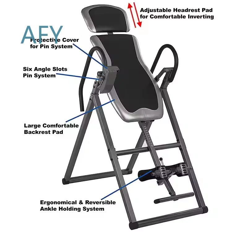 Inverted Table for Wellshow Inversion Table with Adjustable Headrest Reversible Ankle Holders 300 Lb Weight Capacity Home Gym