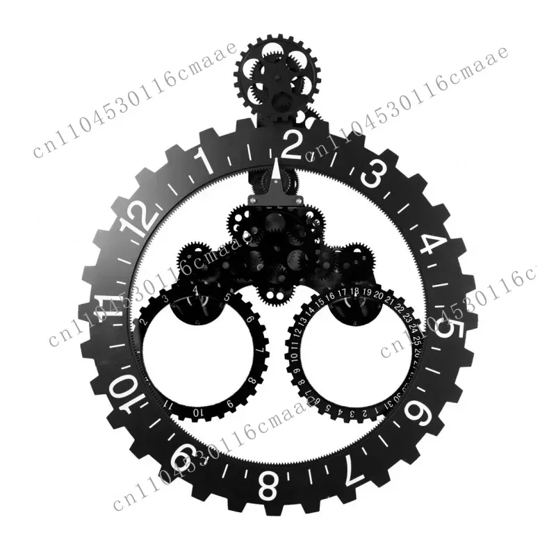 

Nordic Triangle Large Hanging Gear Clock Living Room Home Simple European Mechanical Gear Clock Home Living Room Wall Clock
