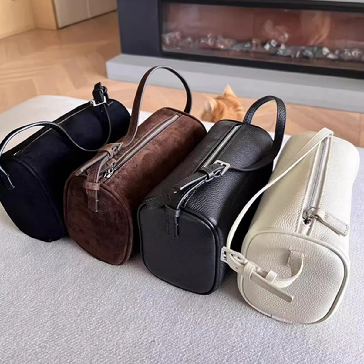 

Сумка Maxdutti, женские сумки для женщин, французский минималистичный пенал, цилиндрическая сумка в стиле ретро, модная сумка под мышками