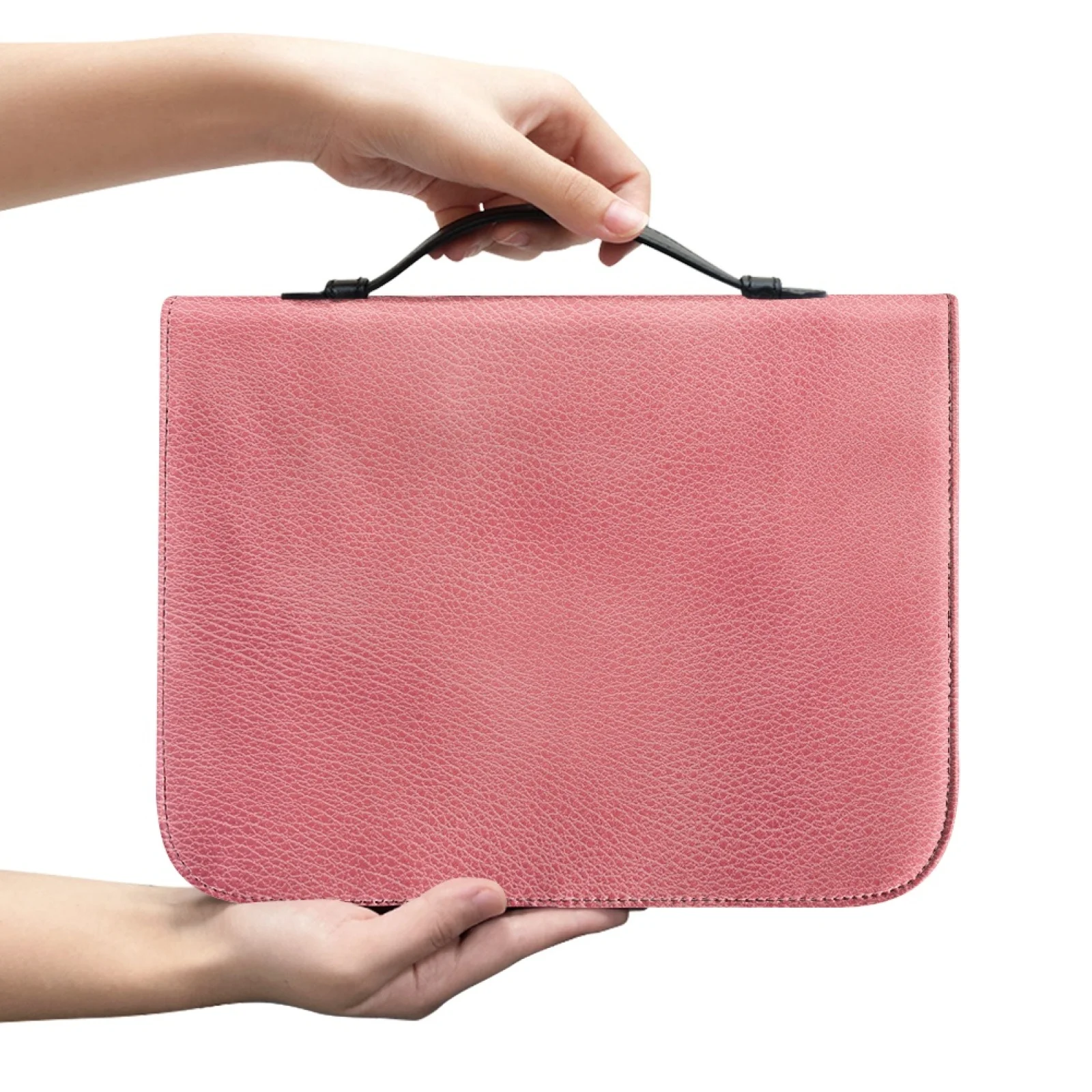 XIXIRIMIDO Pink Cracked Texture 2026 Collection Bible Bag PU Leather Lightweight Bible Covers for Men