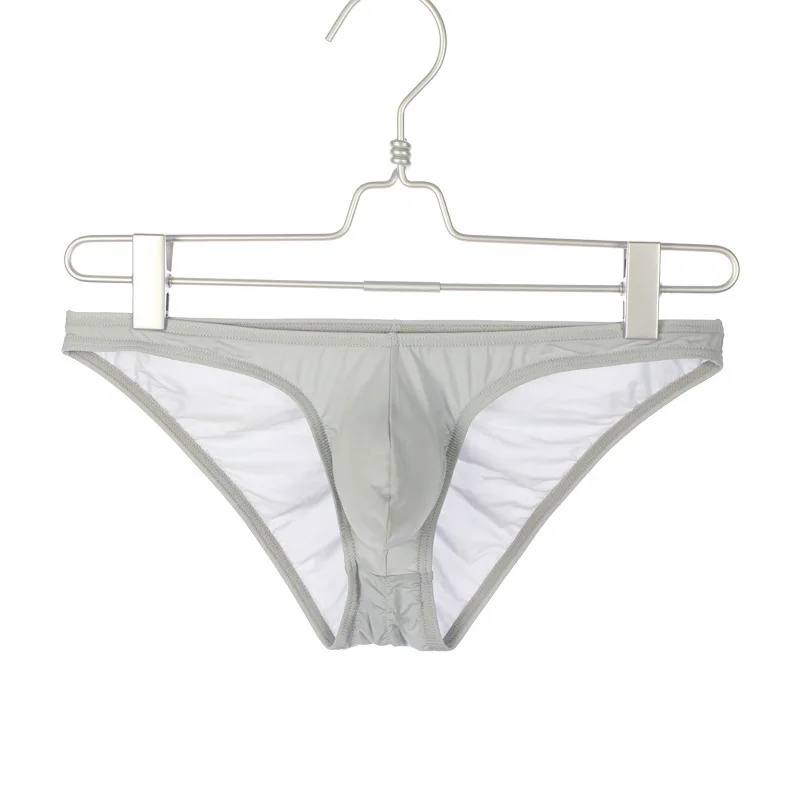 

Men‘s Briefs High Elastic Ice Silk Wrinkle Men Underwear Solid Color Youth Thin Section Comfortable Breathable Sexy Panties
