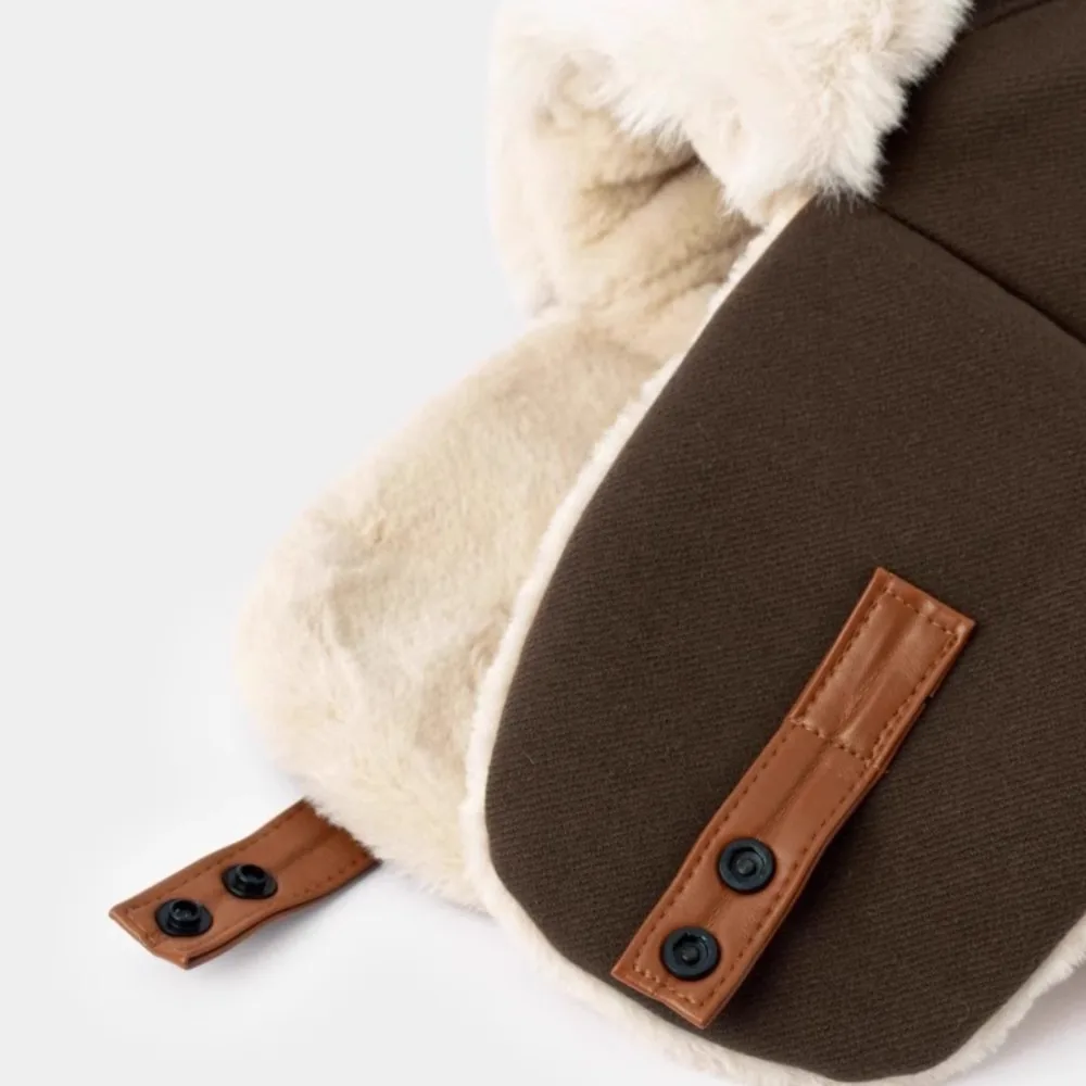 Moda urso orelhas proteção de orelha chapéu macio macio engrossado bombardeiro gorro chapéu à prova de vento pelúcia fofo calor boné feminino masculino