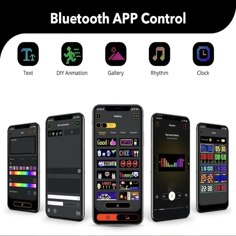 Ultra Bright Flexible RGB Car LED Sign, Bluetooth APP/Remote DIY Custom, IP65 Waterproof Car Window Display for SUV Truck