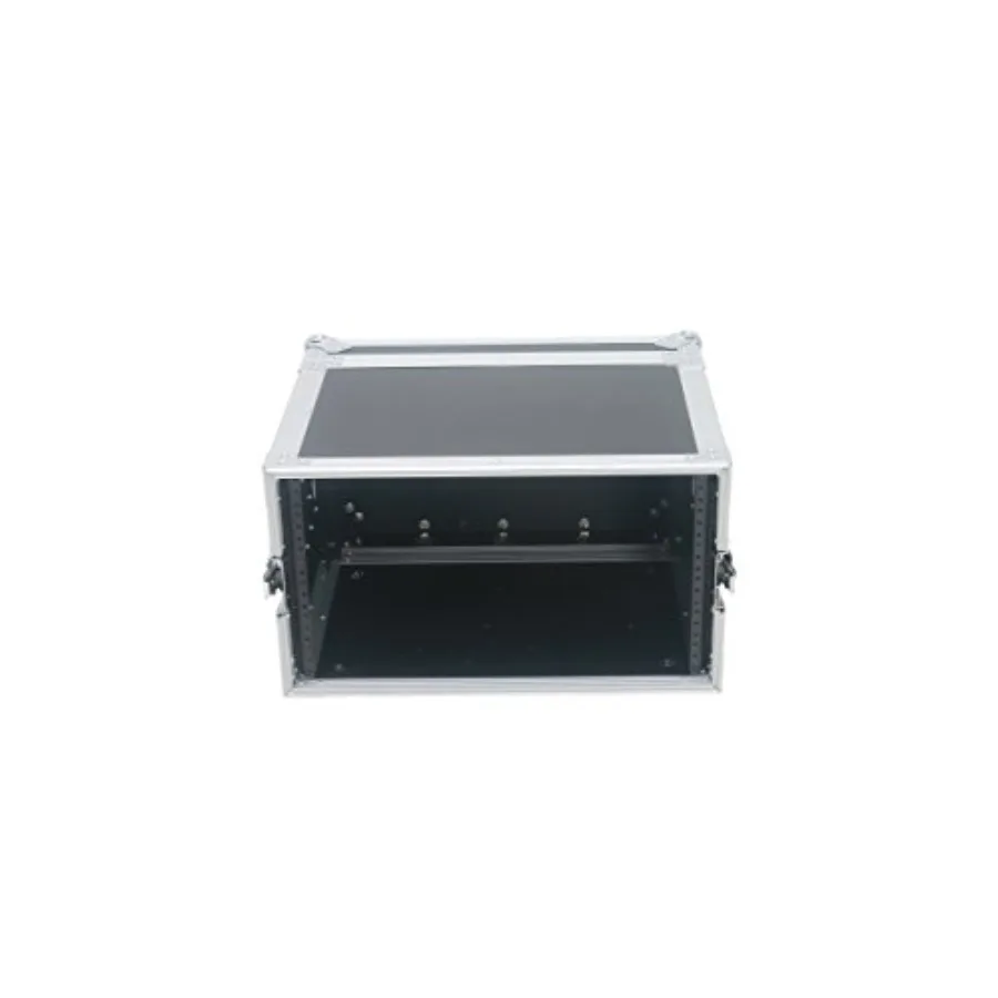 ATA Road Case für 6 Space Effects, 14 tiefschwarzes Metall mit robusten Innen- und sicheren Riegeln