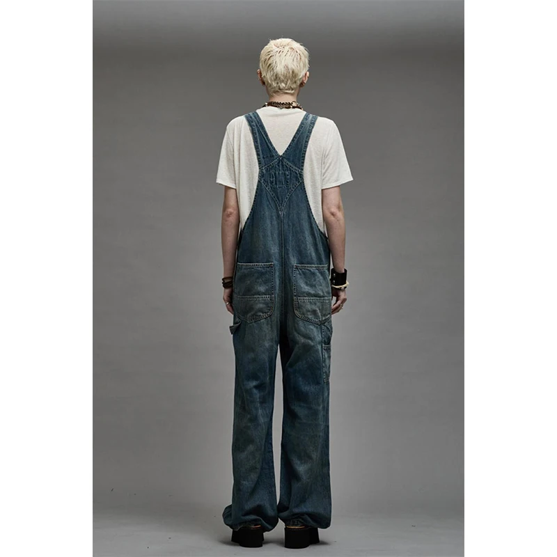 NIGO LP Men's And Women's Spring And Autumn Long Multi-Pocket Solid Color Casual Work Denim Pants #nigo61262