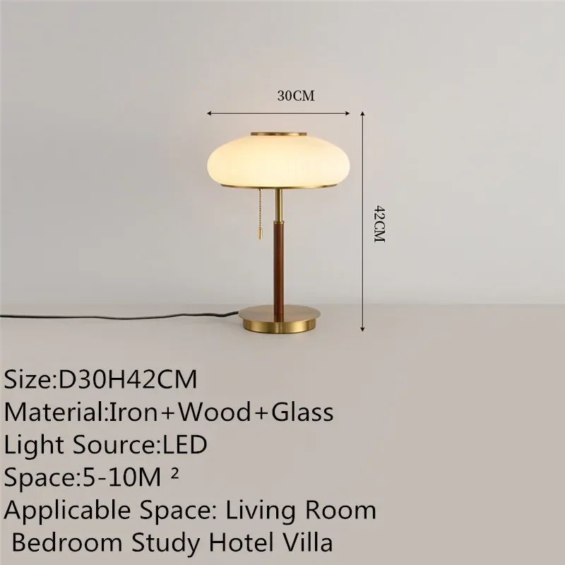 SAMAN Contemporary Creativity Table Lamp American Retro Art Living Room Study Villa Hotel Bedroom LED Bedside Desk Light