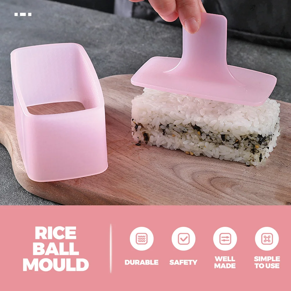

2Sets Rice Ball Molds Onigiri Making Tools Homemade Sushi Kit Nonstick Easy Clean Practical Rice Ball Maker
