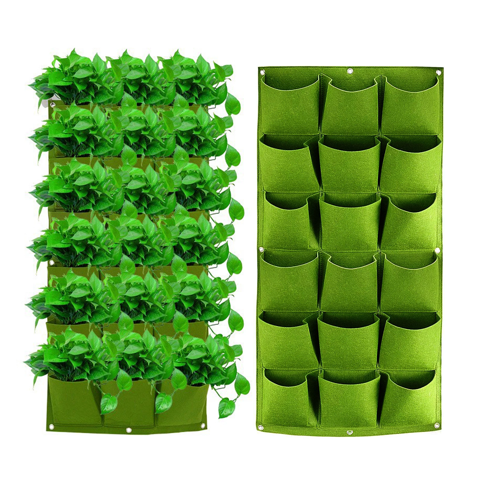 

9/18 Pockets Felt Vertical Plant Grow Bag Non-woven Greening Flower Container for Flower Vegetable Herb Garden Planting Supplies