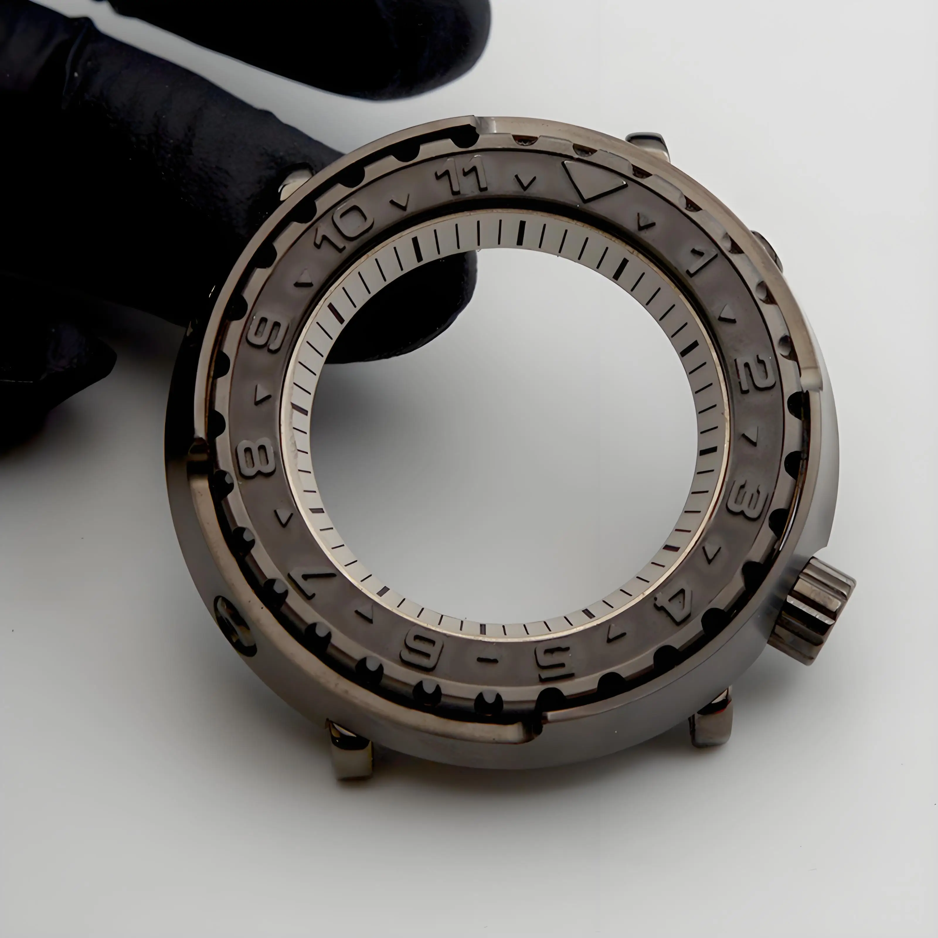 

NH35 Case 47MM Sapphire Glass Gun Color Watch Case Can Be Matched With Various 38MM Bezels Fit NH35 NH36 Movement