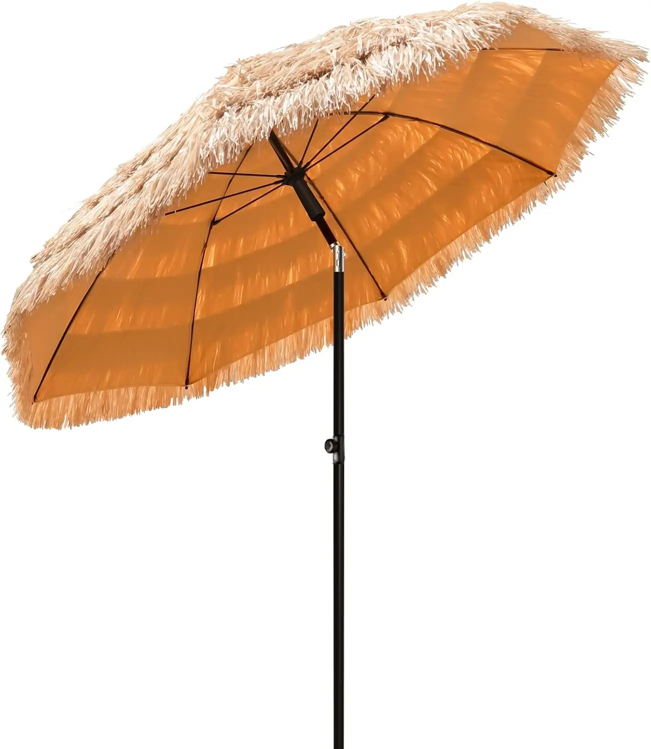 6/6.5/7.5/8ft Tiki Umbrellas for Outside, UV Protect Thatch Umbrella with Tilt Design, Thatch Patio