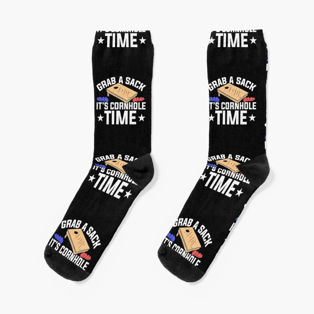 

Cornhole Board Grab A Sack It's Cornhole Time Socks kawaii valentine gift ideas Socks Men Women's