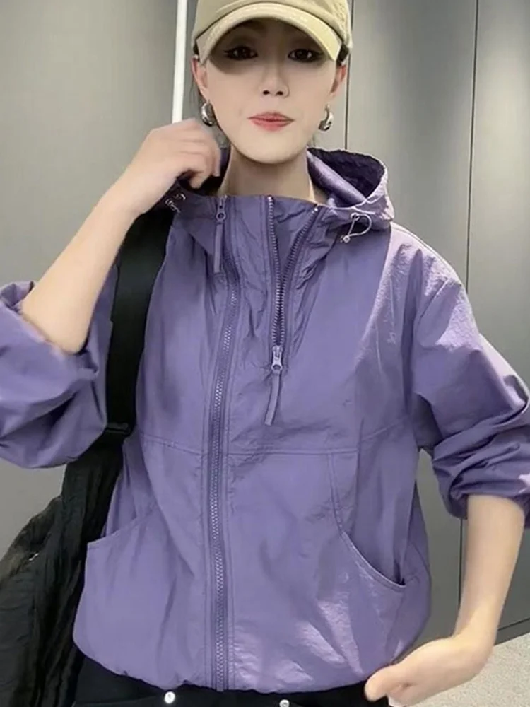 تصميم Sensation بسحاب مزدوج وغطاء للرأس ort Jaet للسيدات فضفاض للتخسيس ومتعدد الاستخدامات للحماية من الشمس ملمس عالي الجودة