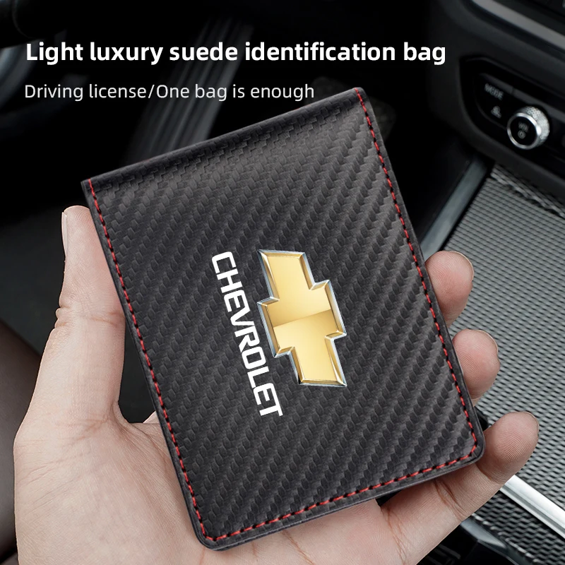 Para Chevrolet Spark Captiva Cruze Tracker cubierta de licencia de conducir de coche gamuza Anti-piel estuche para documentos de conducción de coche tarjetero