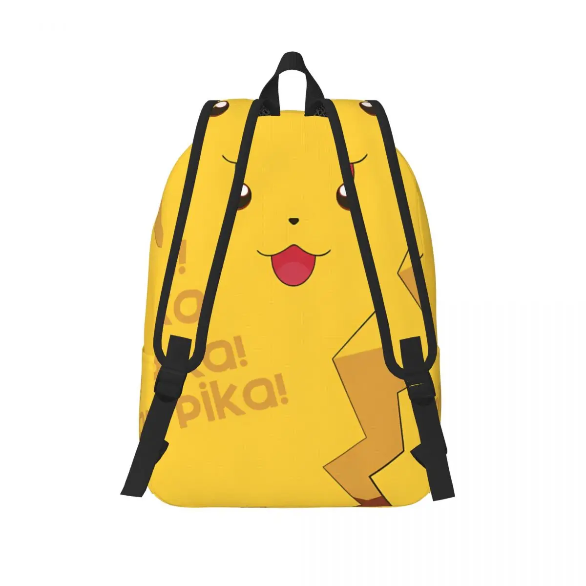 Pikachu stiker senyum bahagia wanita, tas mendaki saku banyak kompartemen untuk hadiah kembali ke sekolah