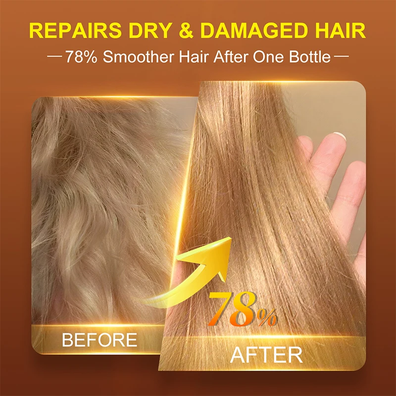 PURC 3-in-1 Silk Therapy Shampoo Argan Oil Keratin Repair Dry Damaged Hair Smoothing Shiny Treatment 600ml