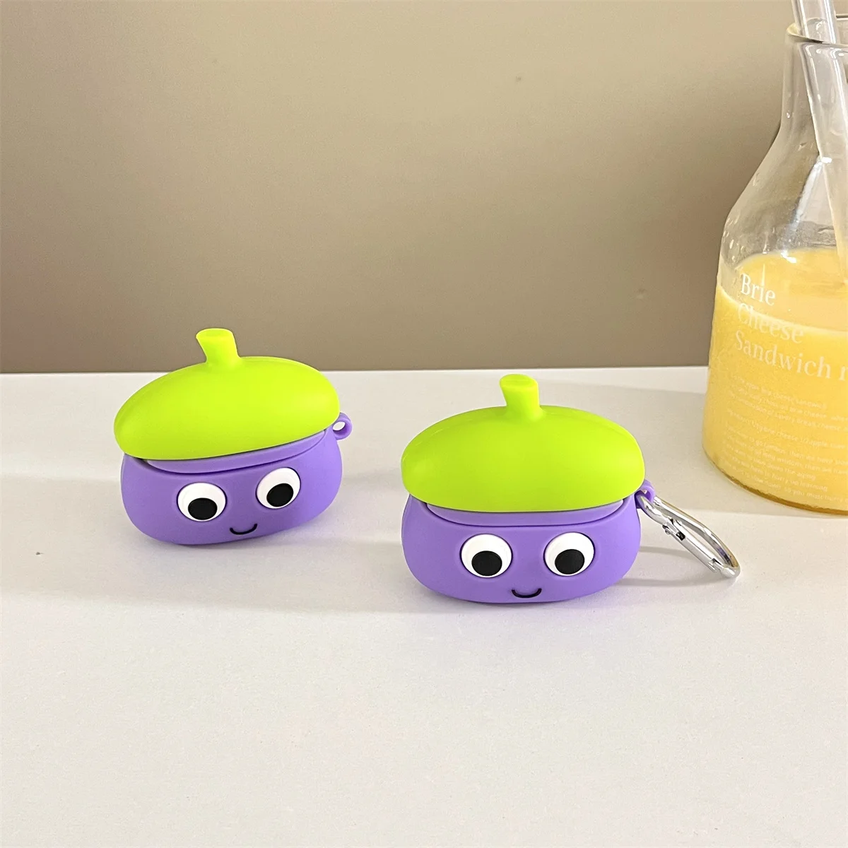 جراب سماعات أذن من السيليكون مع خطاف ، جراب سماعة رأس لسامسونج جالاكسي براعم 3 برو 3 برو ، كرتون لطيف ، تصميم نمط كاواي ، والي