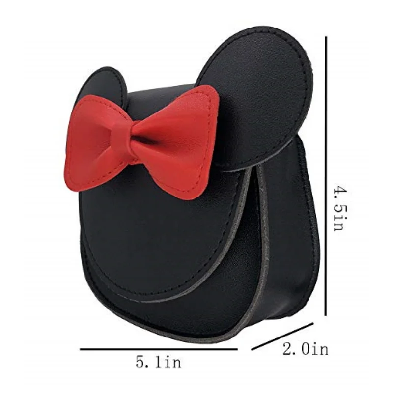 Minnie mouse Little Girls Toddlers Mini Crossbody Shoulder Bag Coin Purse with Cute Mouse Ear Bowknot