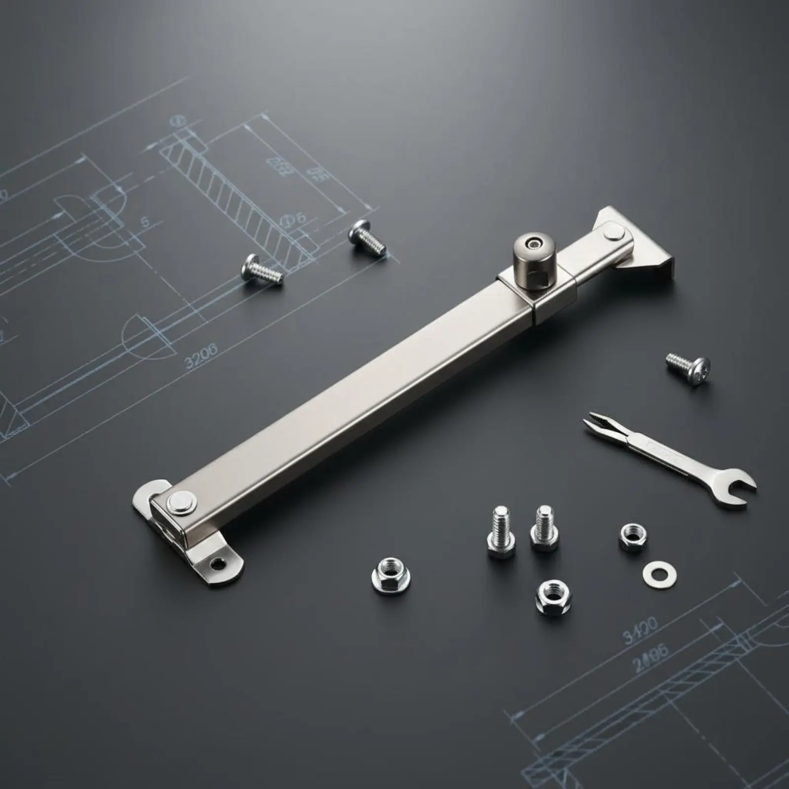 Multi-Stop Window Stay Thickened Aluminum Window Vent Stay for Outward-Opening Openings