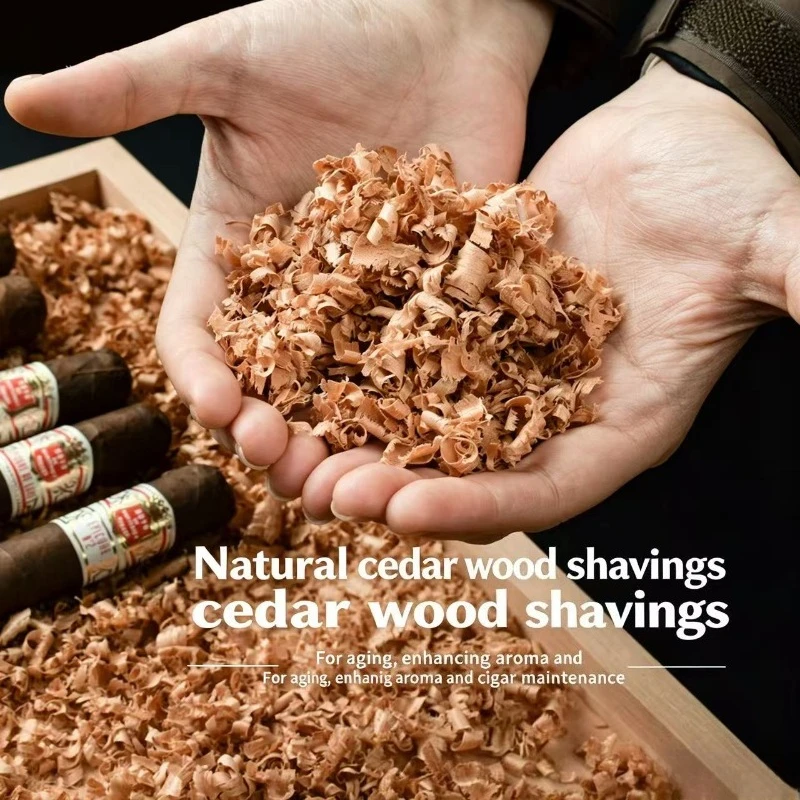 100g 200g Trucioli di legno di cedro naturale spagnolo puro per l'idratazione e la manutenzione di scatole per sigari, accessori per la manutenzione, 