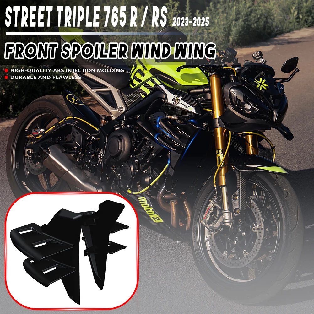 

For Triumph Street Triple 765R / 765 RS 2023-2025 Motorcycle Accessories Fairing Side Winglet Aerodynamic Wing Deflector Spoiler